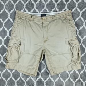 Polo Ralph Lauren Cargo Shorts Men 42 Khaki Cotton Utility Pockets